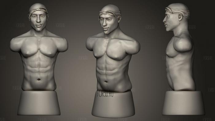 2 Pac stl model for CNC